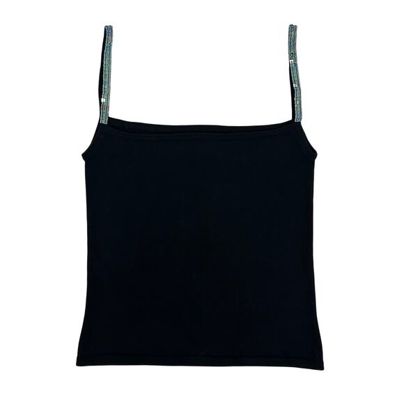 Joseph Black Top with Beaded Straps - Picture 1 of 2